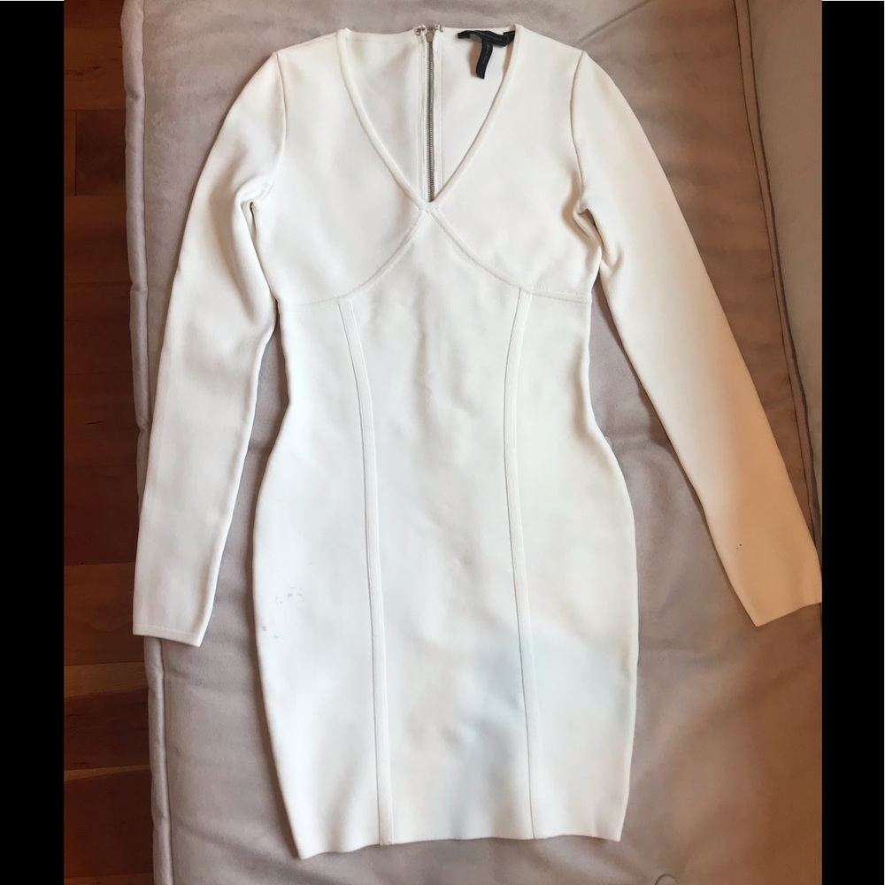 BCBGMAXAZRIA White Nolita Bodycon Dress SIZE: S